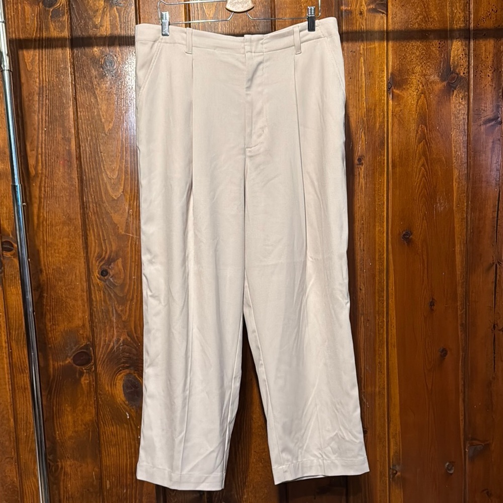 Standard Cloth Beige High Waisted Pleated Trousers